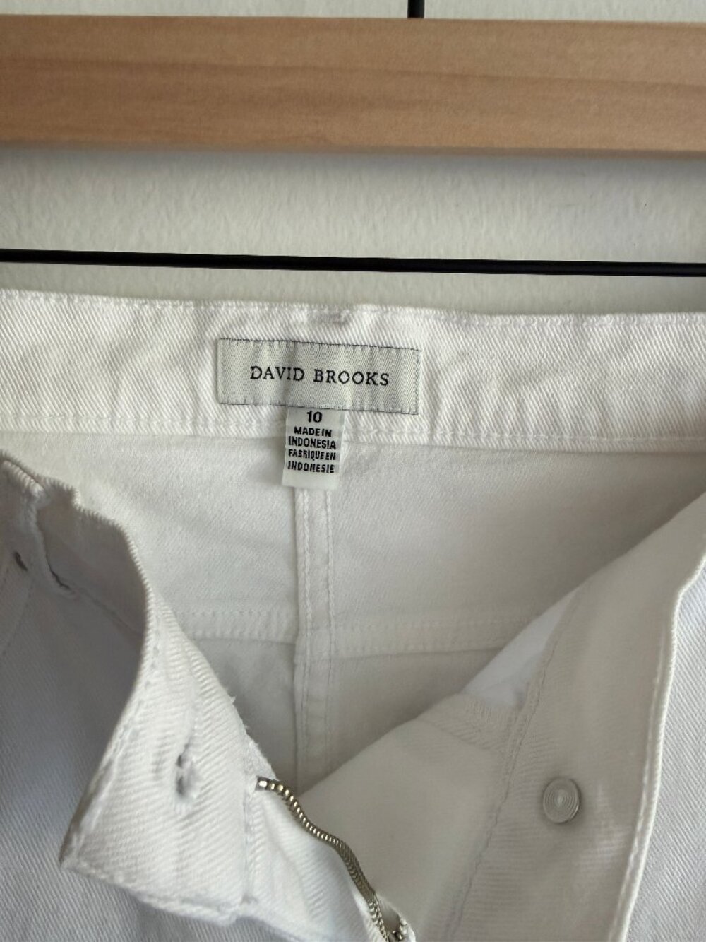 Vintage 90s David Brooks Women's Summer Cropped Jeans in White Lightweight